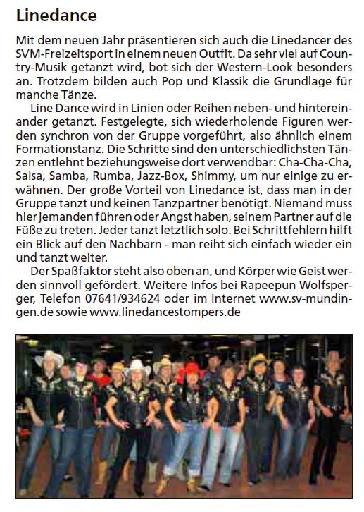 Linedance Stompers Emmendingen aktuell